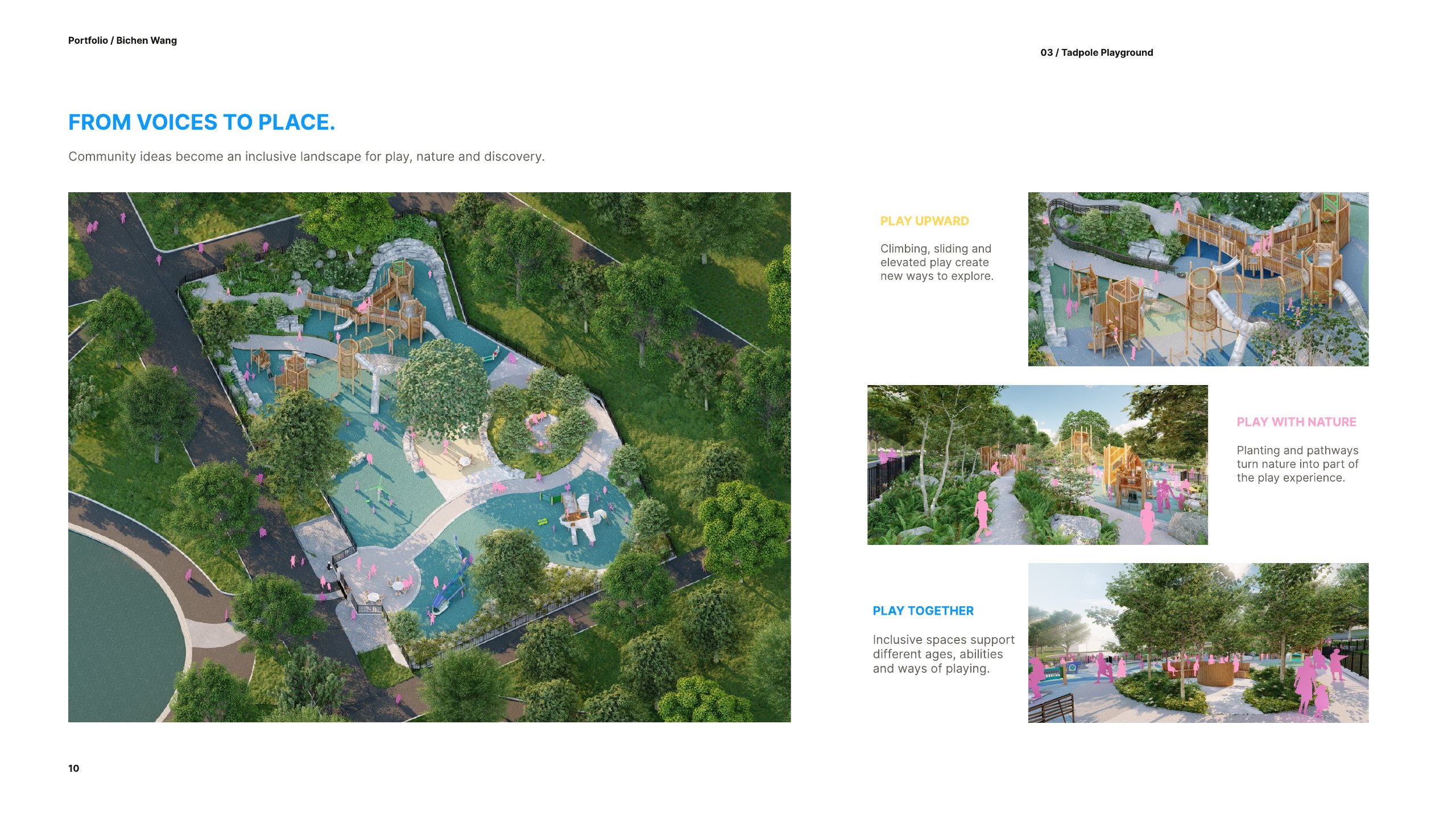 Tadpole Playground aerial design and immersive play moments